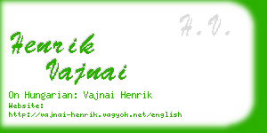 henrik vajnai business card